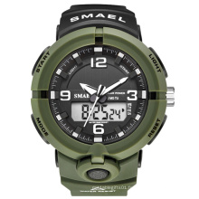 Nouveau 2020 SMAEL 8017 marque montre à énergie solaire numérique Quartz hommes montres de sport multifonctionnel en plein air militaire montre-bracelet